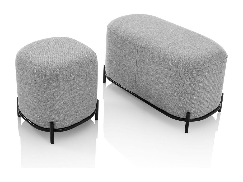 Pouf Boislis gris clair PYPF04345