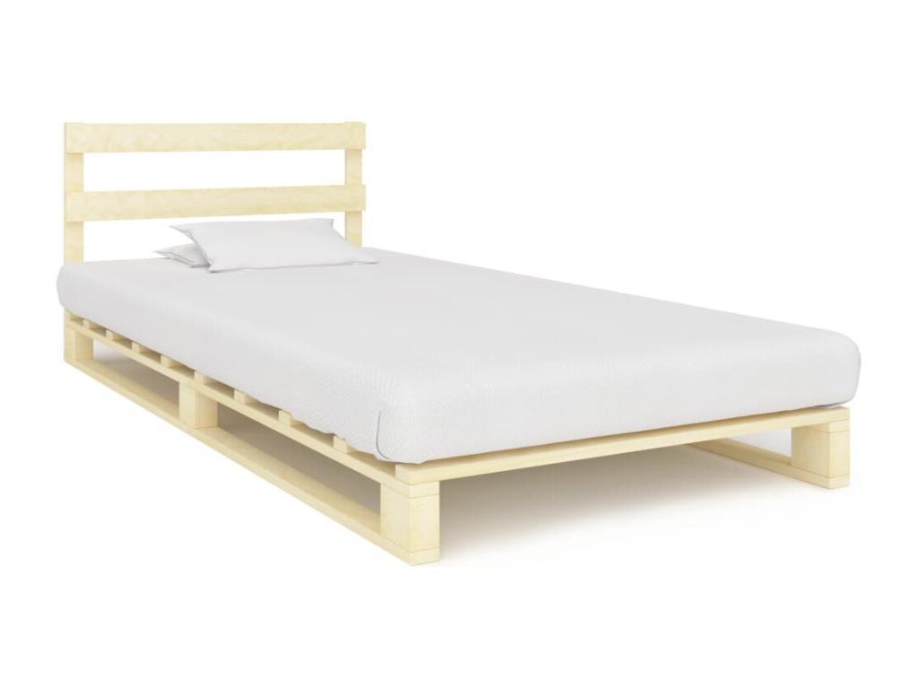 Cadre de lit de palette sans matelas 90x200 cm bois pin massif AWXG34138