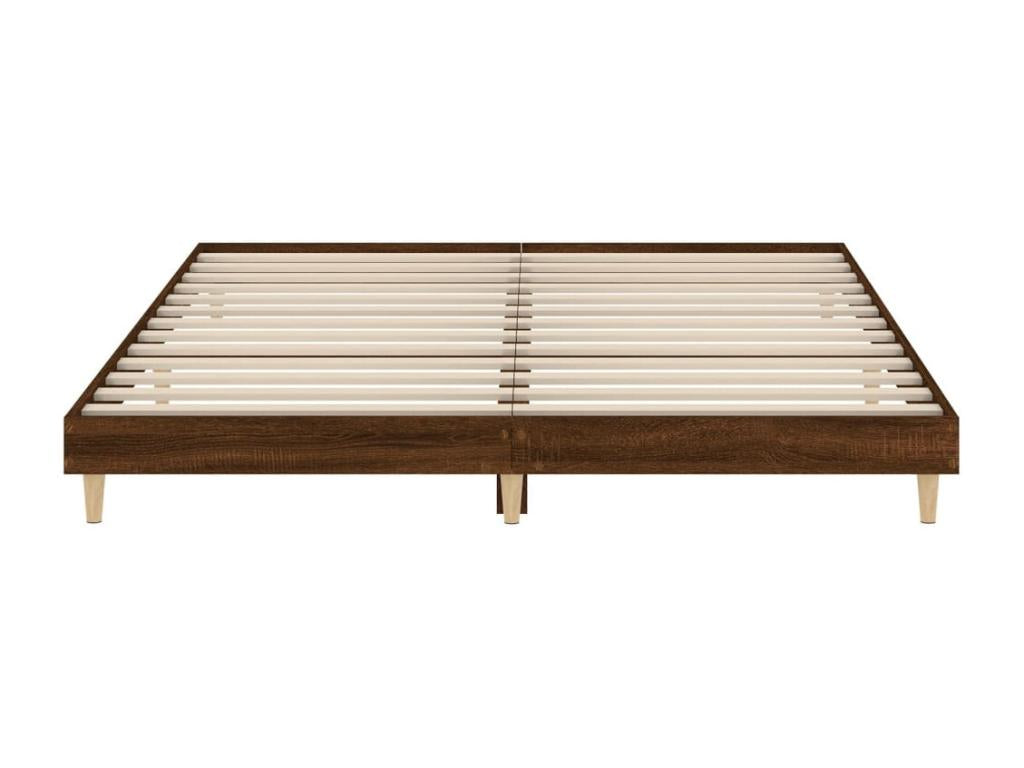 Cadre de lit chêne marron 150x200 cm bois d'ingénierie DYDU73611