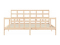 Cadre de lit avec tête de lit 180x200 cm bois massif MMJY48214