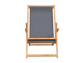 Chaise de plage pliable Bois de teck solide Gris PKDX76670