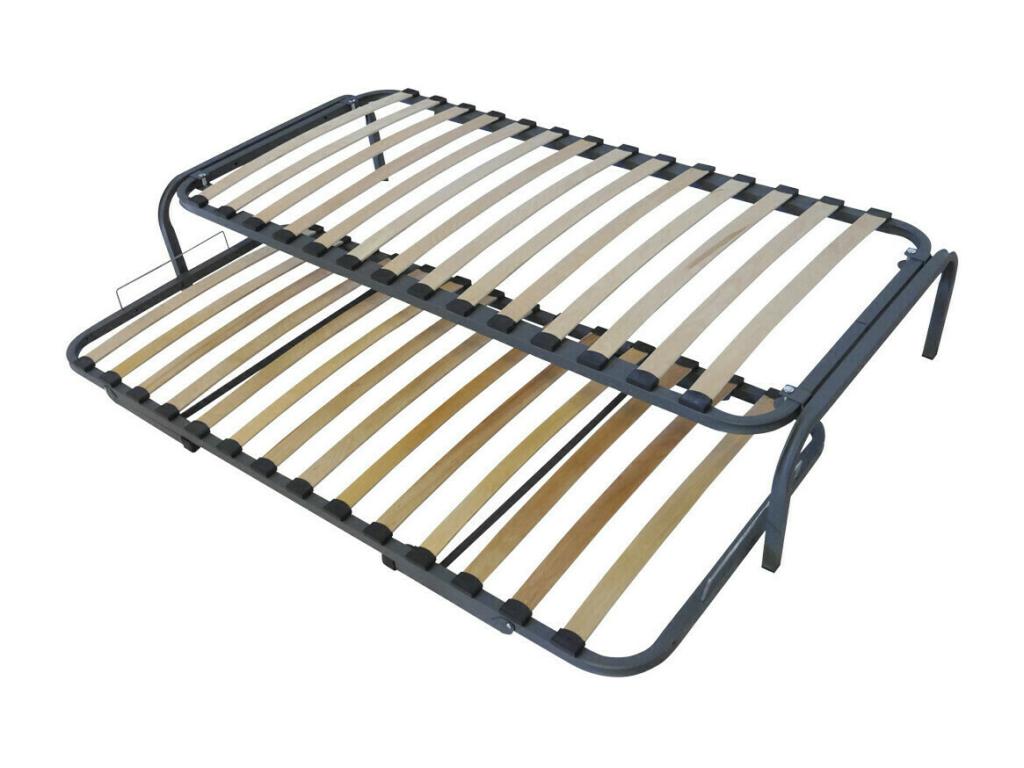 Lit gigogne 80x200 cm métal gris Boislis LAJL51963