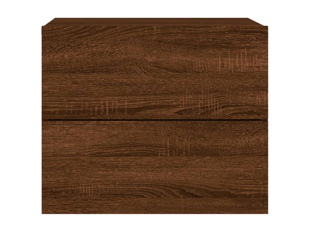 Table de chevet murale avec Boislisères LED chêne marron WVLK58591