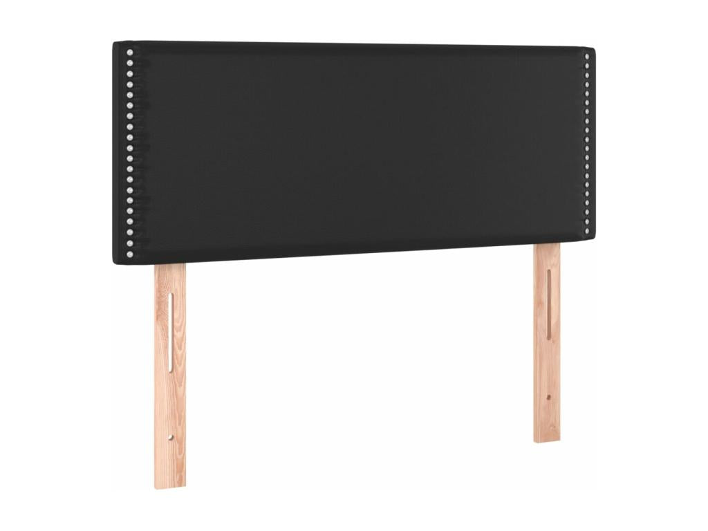 Lit à sommier tapissier avec matelas Noir 90x190 cm Similicuir BICO63851