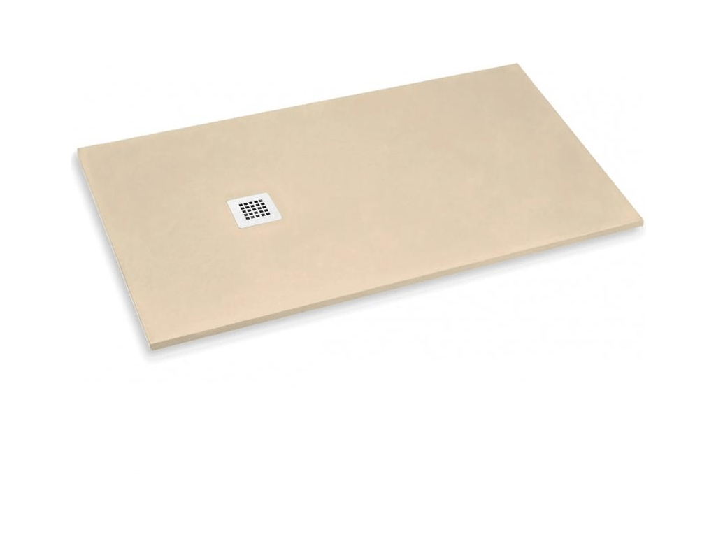 Receveur de Douche 85x180 cm Ligne Boislis Extra Fin Ivoire Clair Ral 1015 en Résine Synthétique et Poudre de Marbre avec Bonde Libre KKNM94841
