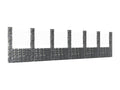 Panier de gabion en forme de U avec 7 poteaux Fer 740x20x200 PLMG34720