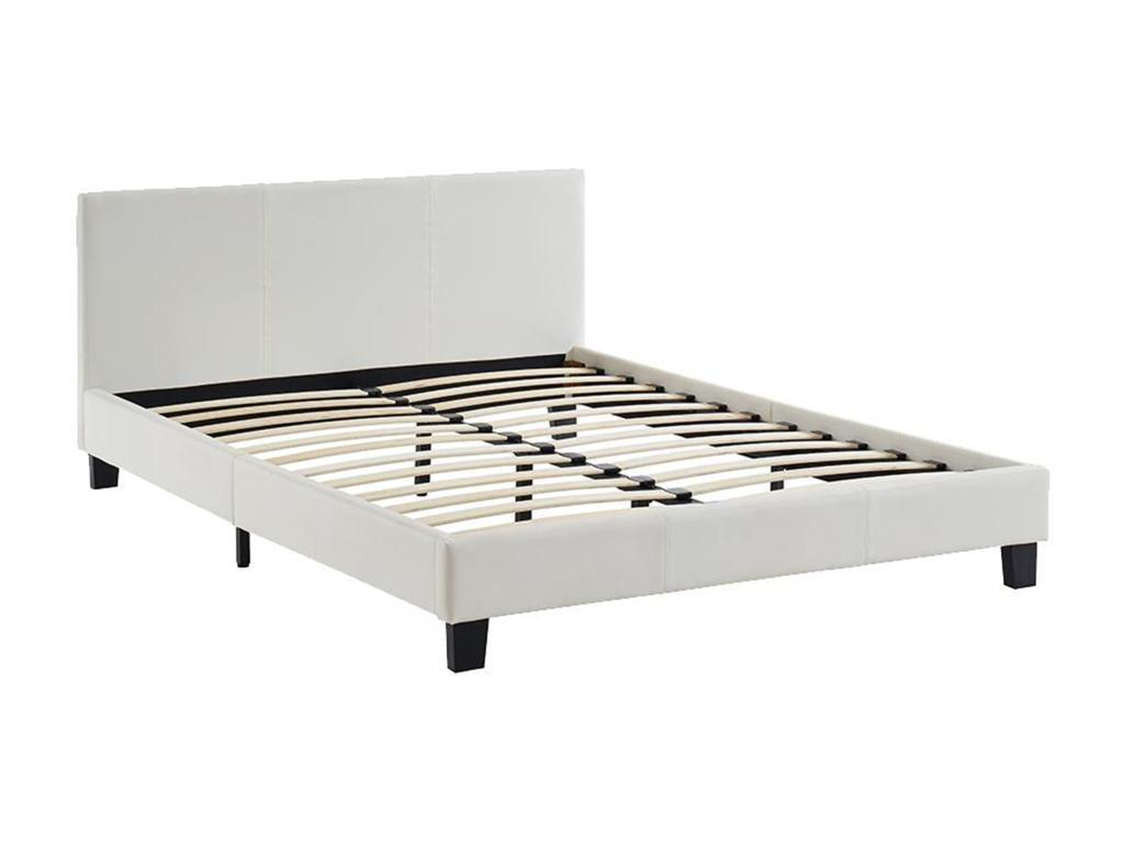 Lit 140x190 cm - Simili - Blanc - Boislis II UCVB69198