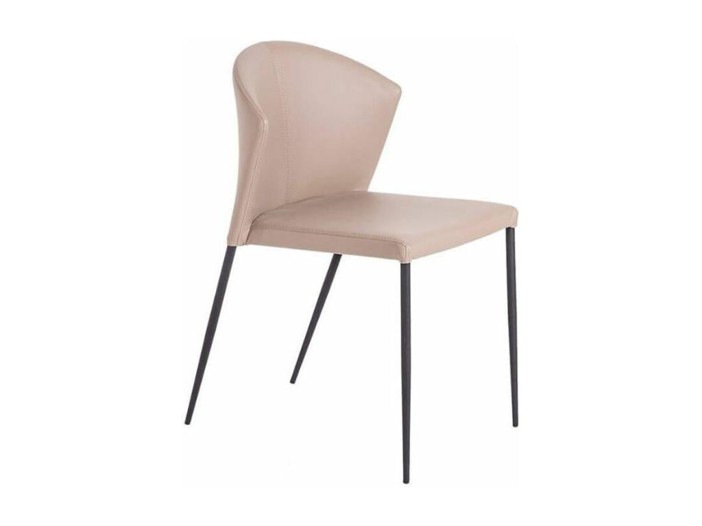 Chaise similicuir et acier noir Boislis - lot de 2-Couleur Boislis 18 Boislis foncé EVAU49414