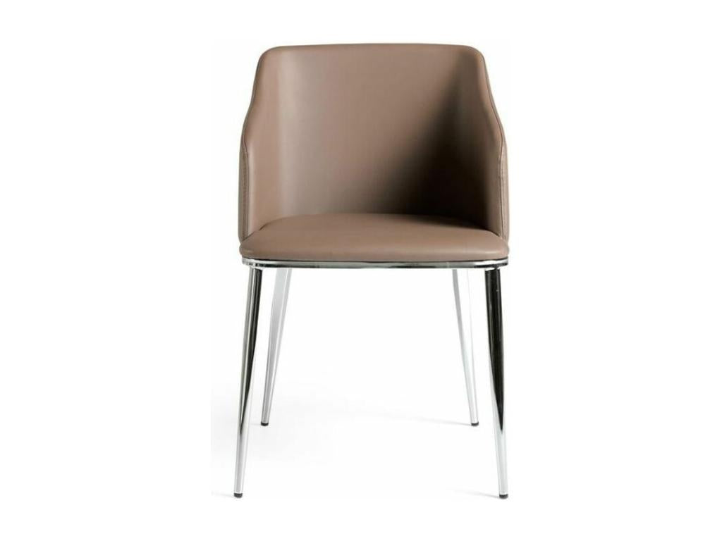Fauteuil moderne simili et pieds acier chromé Boislis - Lot de 2-Couleur Boislis 24 Boislis YGDJ76448