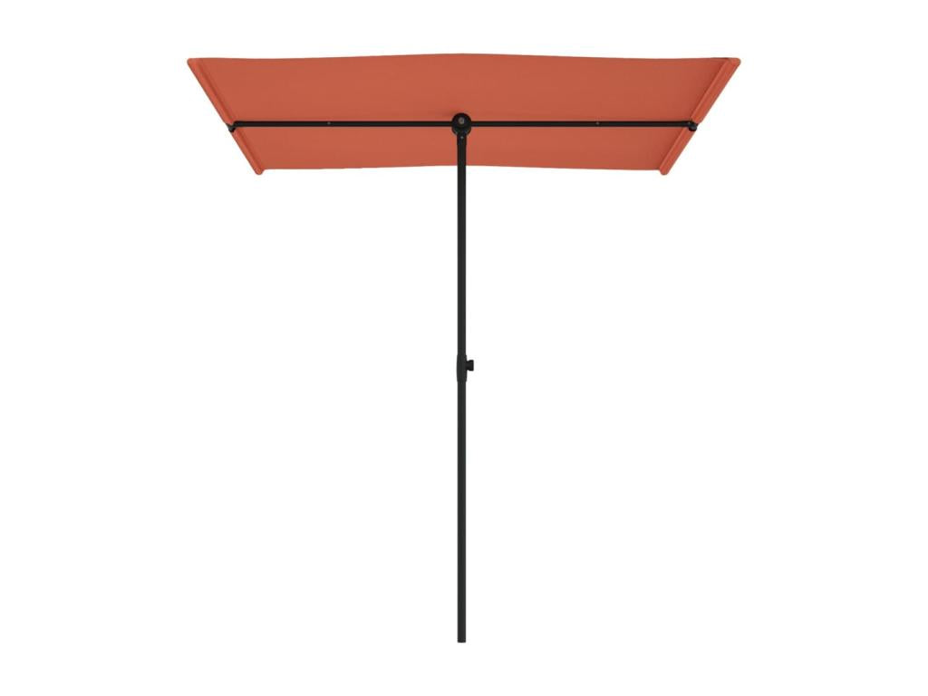 Parasol d'extérieur avec mât en aluminium 180x110cm Terre cuite JZAO52117