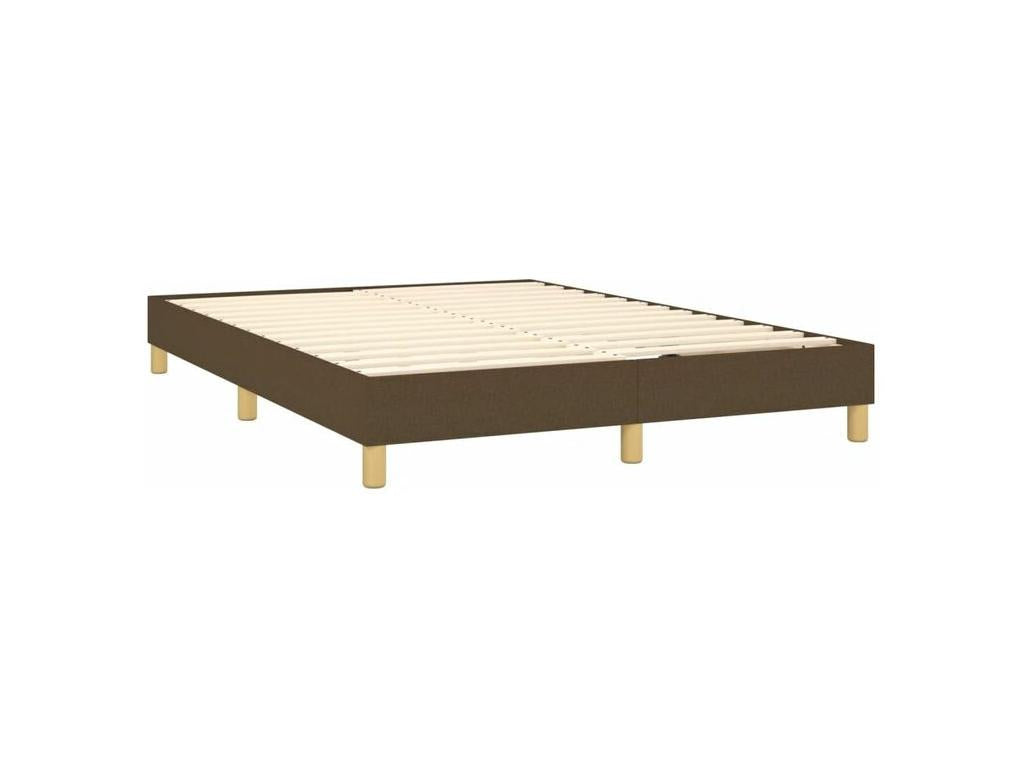 Sommier à Boislis de lit avec matelas Marron foncé 140x190 TPTU45707