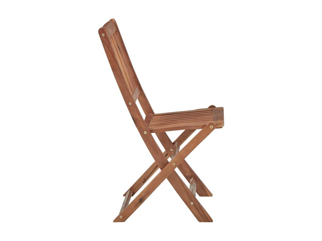 Chaises pliables de jardin lot de 6 avec coussins Bois d'Boislis XYLX24165