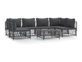 Salon de jardin 7 pcs avec coussins anthracite acier DQLV10976