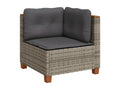 Salon de jardin avec coussins 10 pièces gris résine tressée APKW27961