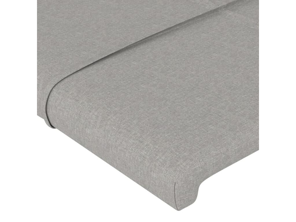 Tête de lit avec oreilles Gris clair 183x23x118/128 cm Tissu ZKBI74190