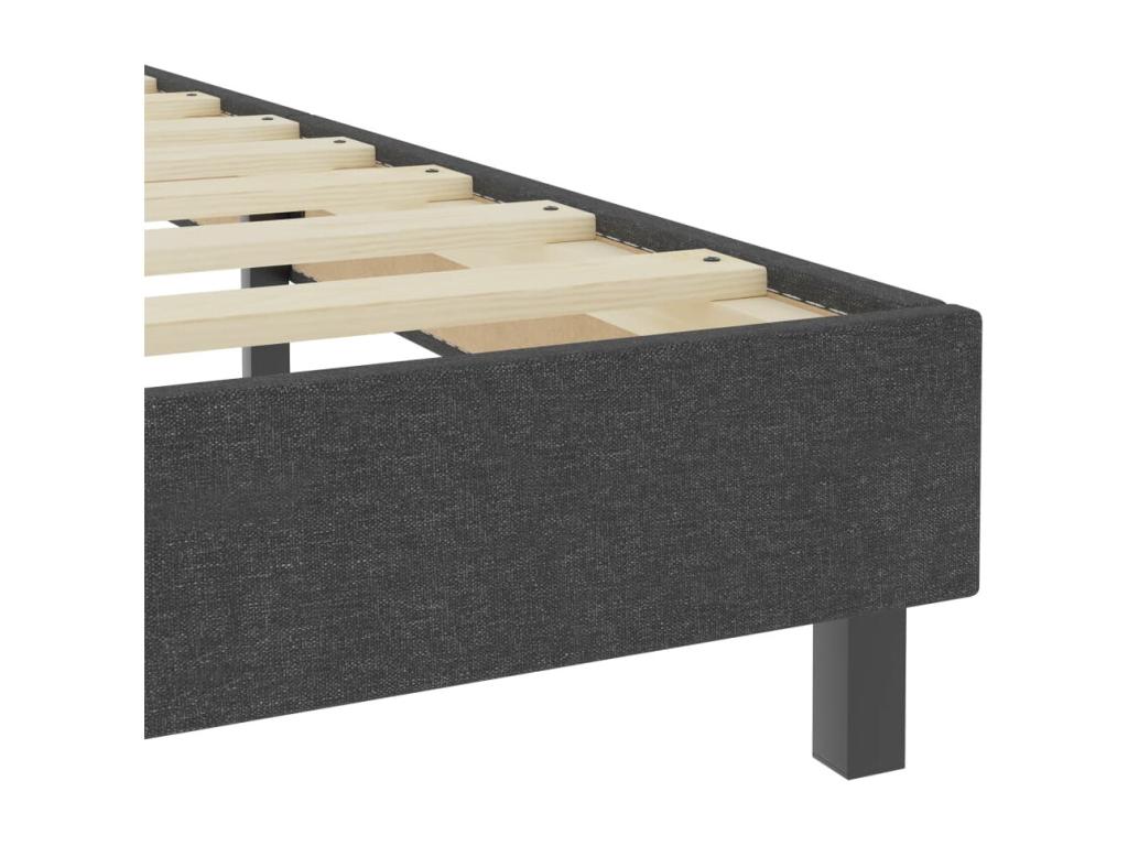 Sommier tapissier Gris foncé Tissu 140x200 cm PKLF83826
