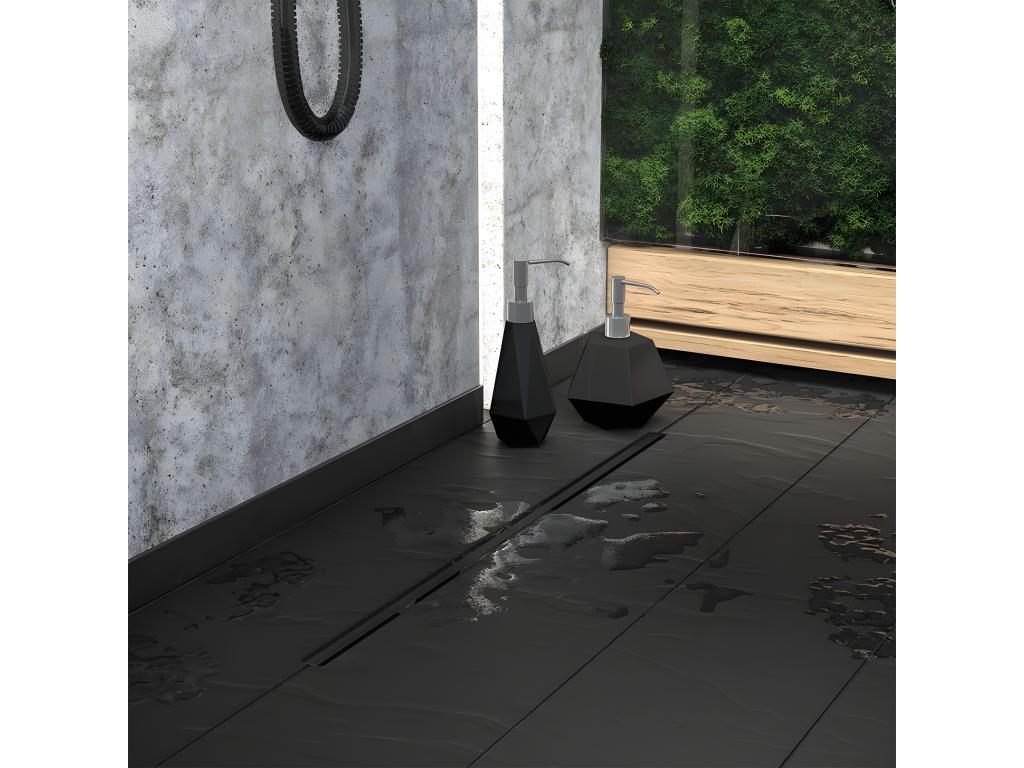 Caniveau de douche SLIM couleur noir longueur 70 cm PXXJ37530