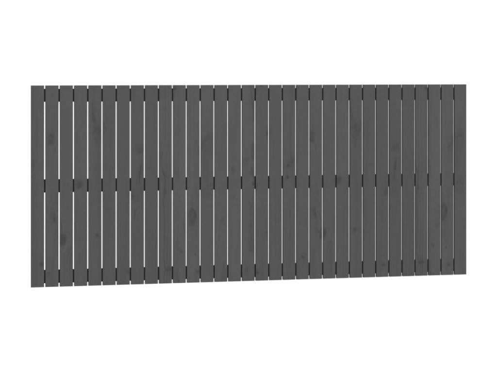 Tête de lit murale Gris 204x3x90 Bois massif de pin MOFS03271