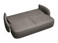 Canapé convertible trois places - en tissu chenille brun clair - Boislis MEYN37852
