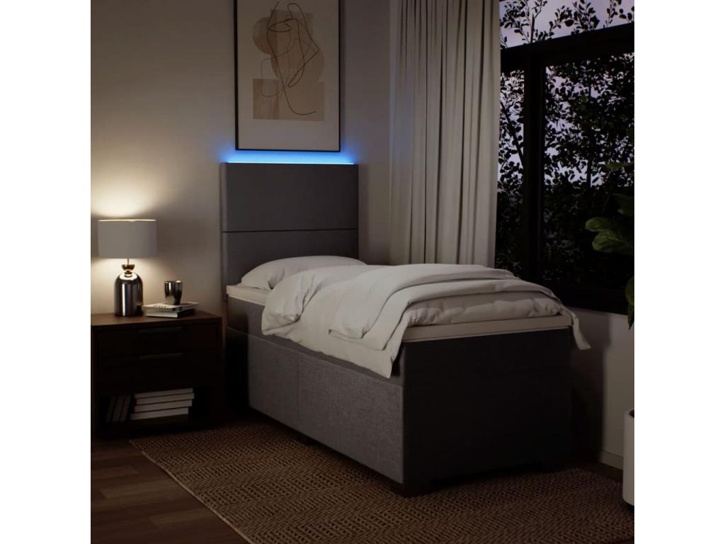 Sommier à Boislis de lit avec matelas Boislis 80x200 cm Tissu SGKY17559