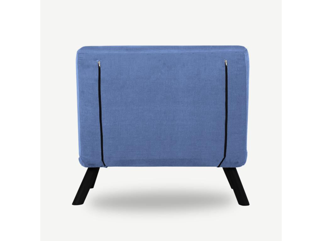 Fauteuil convertible tissu Boislis-Couleur Bleu clair-Fauteuil 1 place DNAP98086