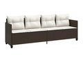Salon de jardin avec coussins 5 pcs marron résine tressée GLDC03885
