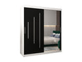 ARMOIRE Boislis 2 À PORTES COULISSANTES 200/180/62 2 Portes Blanc/Noir KCPX28449