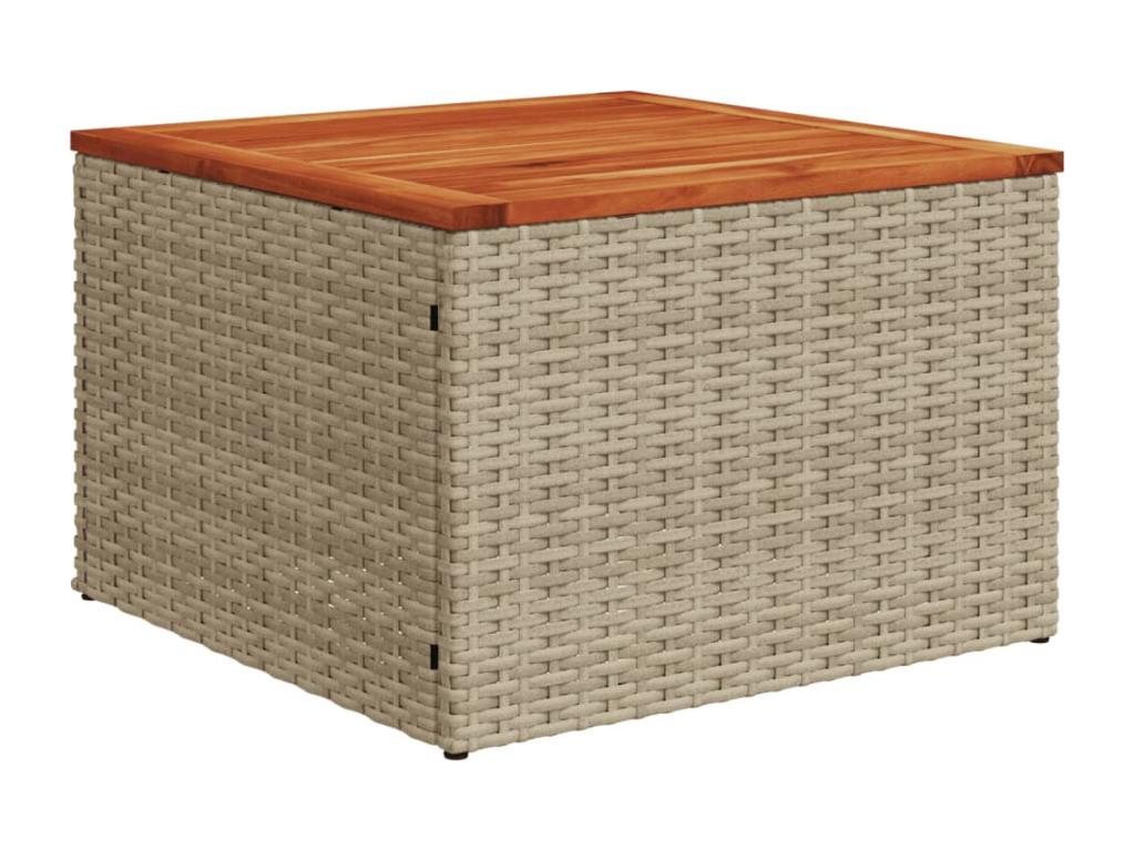 Salon de jardin et coussins 11 pièces méBoislis beige résine tressée NIKR59795