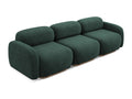 Canapé modulable 4 places en Bouclé - verte bouteille - Boislis ERNW33848