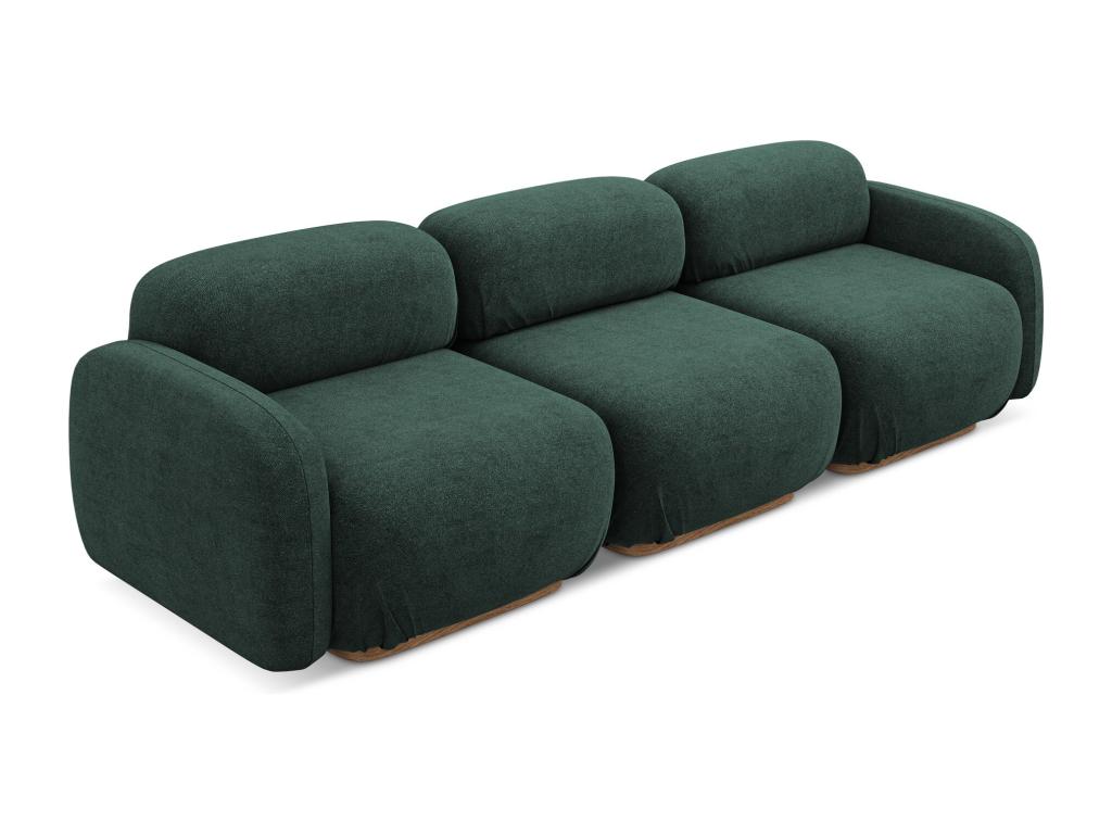 Canapé modulable 4 places en Bouclé - verte bouteille - Boislis ERNW33848