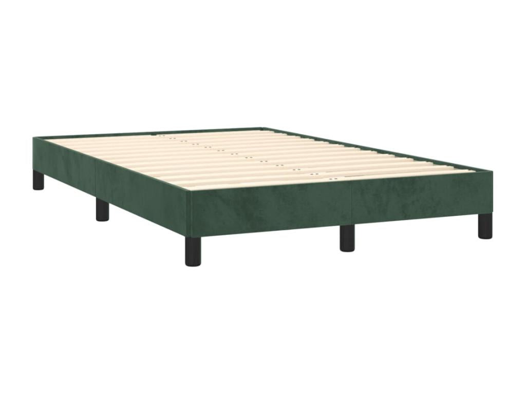 Sommier à Boislis de lit avec matelas vert foncé 120x190 cm UHWX70974