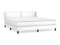 Sommier à Mobenze de lit avec matelas Blanc 160x200 Similicuir HUIW63961