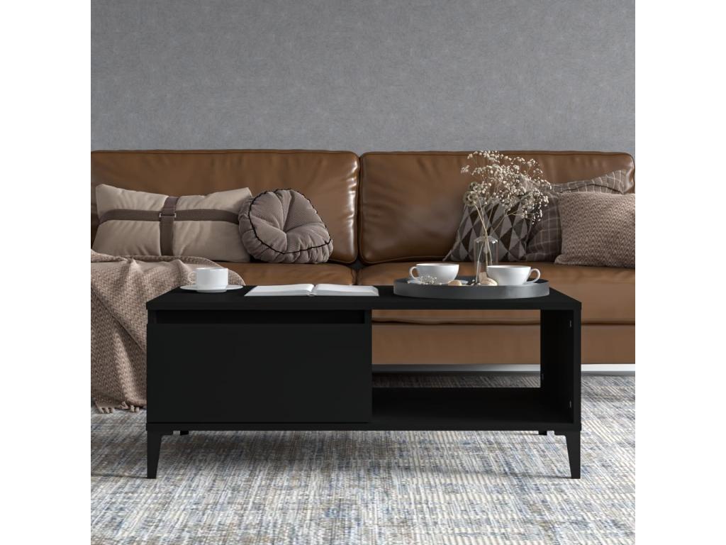 Table basse Noir 90x50x36,5 cm Mobenze d'ingénierie VLHL23575