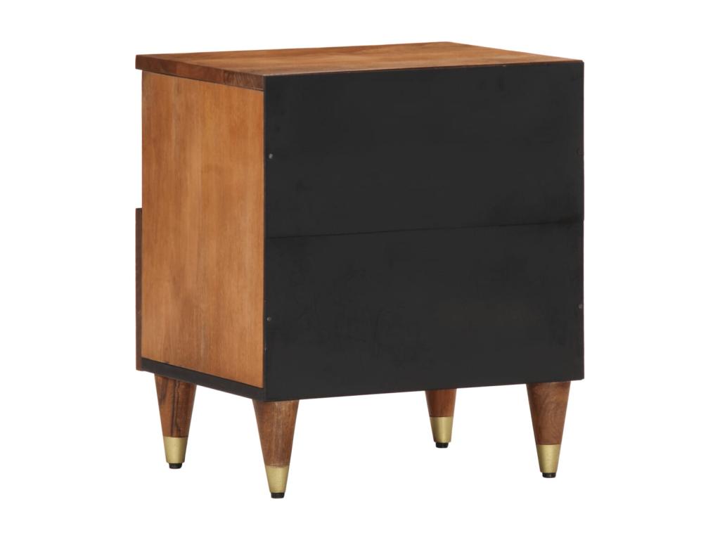 Boislis Premium - Tables de chevet 2 pcs 40x33x46 cm Bois de manguier solide SSAE18009