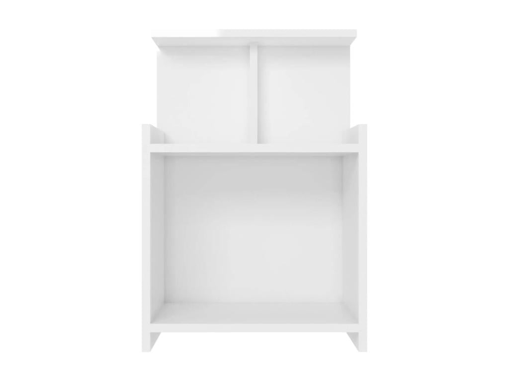 Table de chevet Blanc brillant 40x35x60 cm Aggloméré UQYZ94383