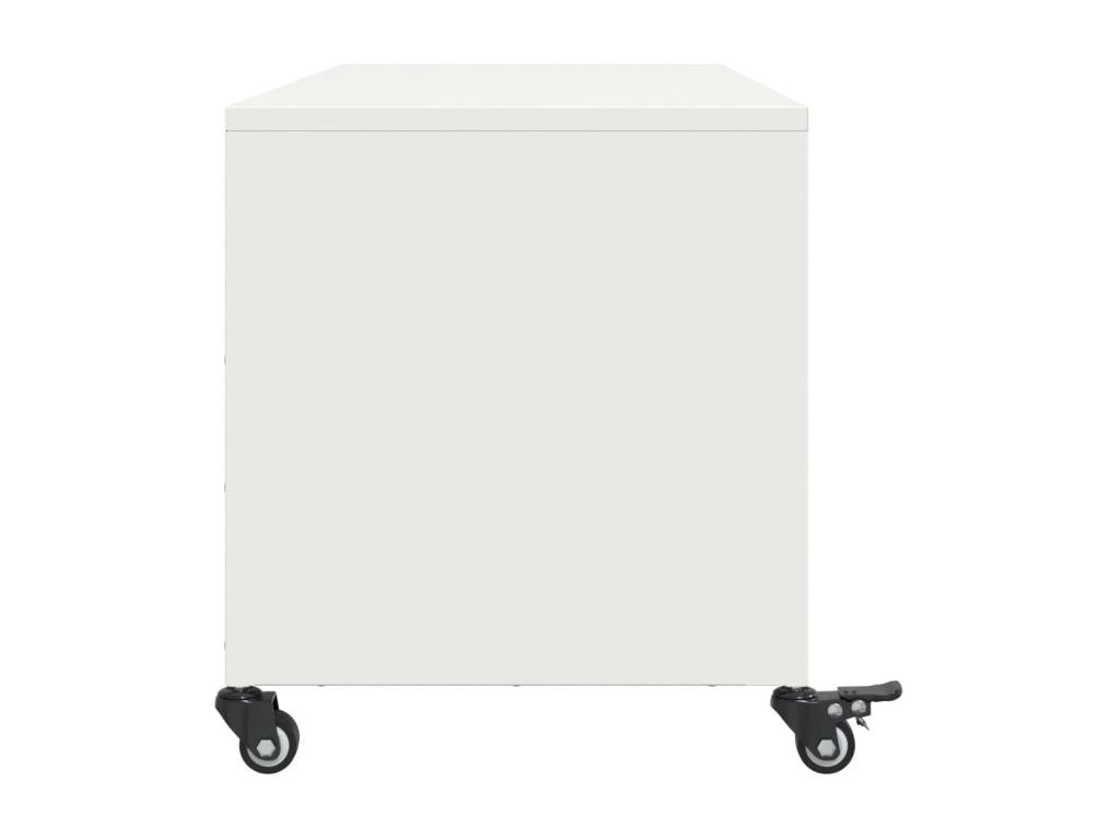 Meuble TV blanc 100,5x39x43,5 cm acier laminé à froid VLFA21778