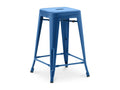 Tabouret industriel acier brillant renforcé Boislis 60cm --Couleur Bleu foncé SKPT48997