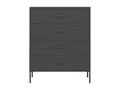 Commode Anthracite 80x35x101.5 Acier QSMM07053