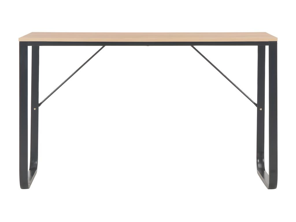 Bureau d'ordinateur Noir et chêne 120x60x73 cm ISWV37753