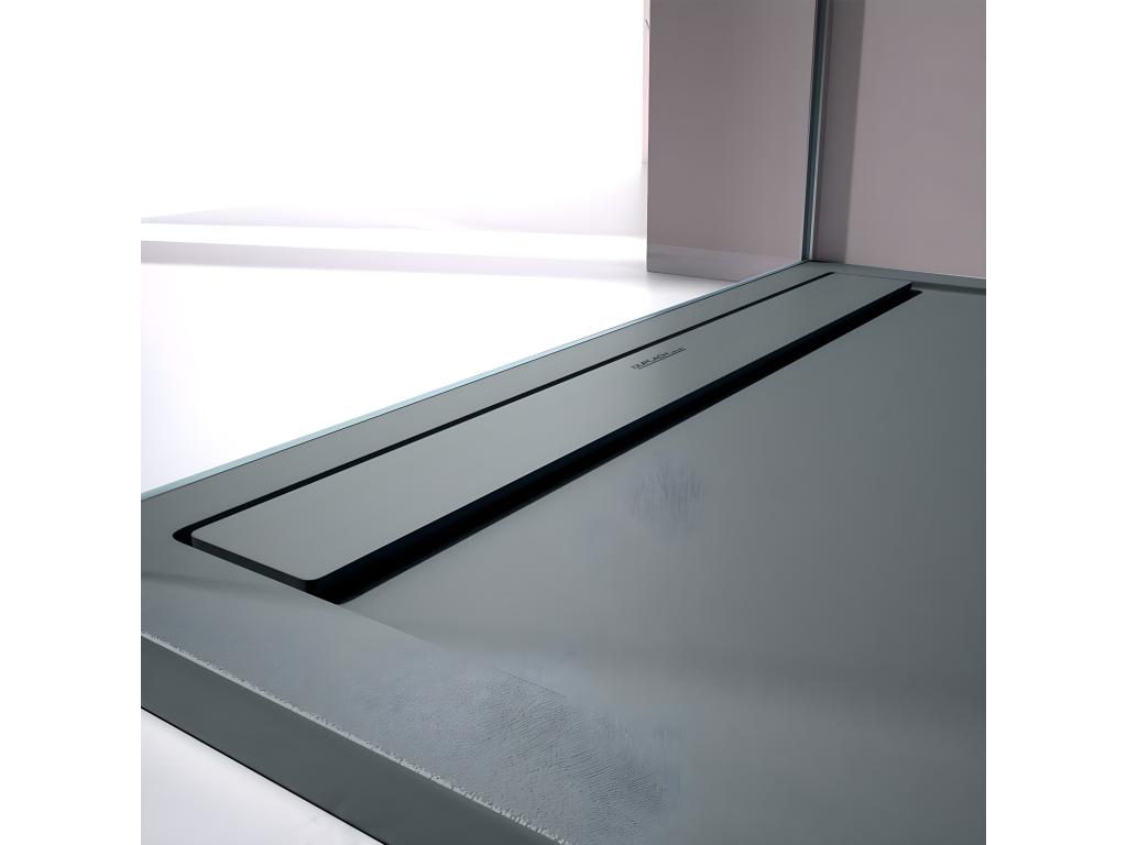 Receveur de douche Anthracite finition Lisse Boislis SMART grille de couleur - 210x90 cm RFAU26935