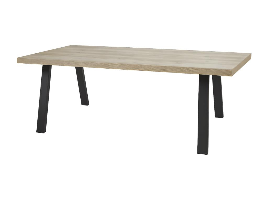 Boislis - Table 200cm Aspect Bois Boislis Piètement A Métal Noir UQHV82766