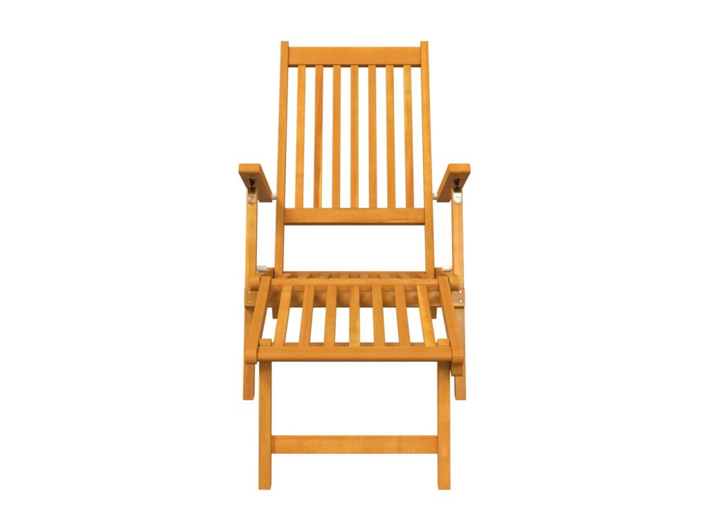 Chaises longues d'extérieur repos-pieds et table Boislis solide JTCX40258