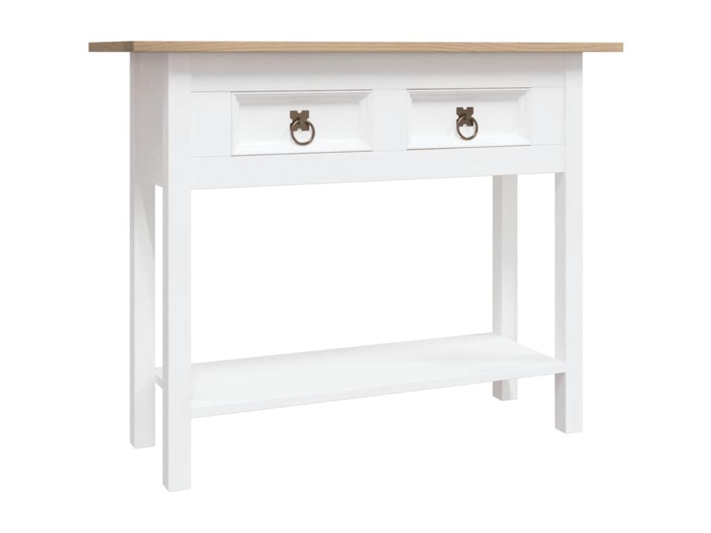 Table console Gamme Boislis Pin mexicain Blanc 90x34,5x73 cm SWCG09895