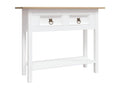 Table console Gamme Boislis Pin mexicain Blanc 90x34,5x73 cm SWCG09895