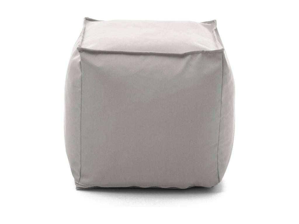 Pouf Boislis Pouf multifonctionnel Fauteuil relaxant en tissu rembourré Made in Italy 45x45h45 cm Blanc QXBO71186
