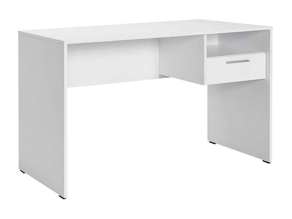 Meuble du bureau table de bureau en bois coloris blanc - longueur 120 x profondeur 60 cm PDCL09848