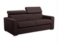 Canapé 2 places convertible express en tissu marron - couchage 120 cm - Matelas 14 cm avec mémoire de forme Boislis DPDR50710
