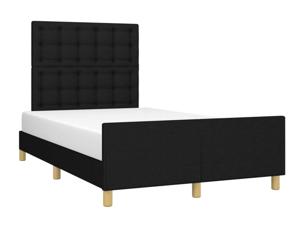Cadre de lit sans matelas noir 120x200 cm tissu BXMA72749
