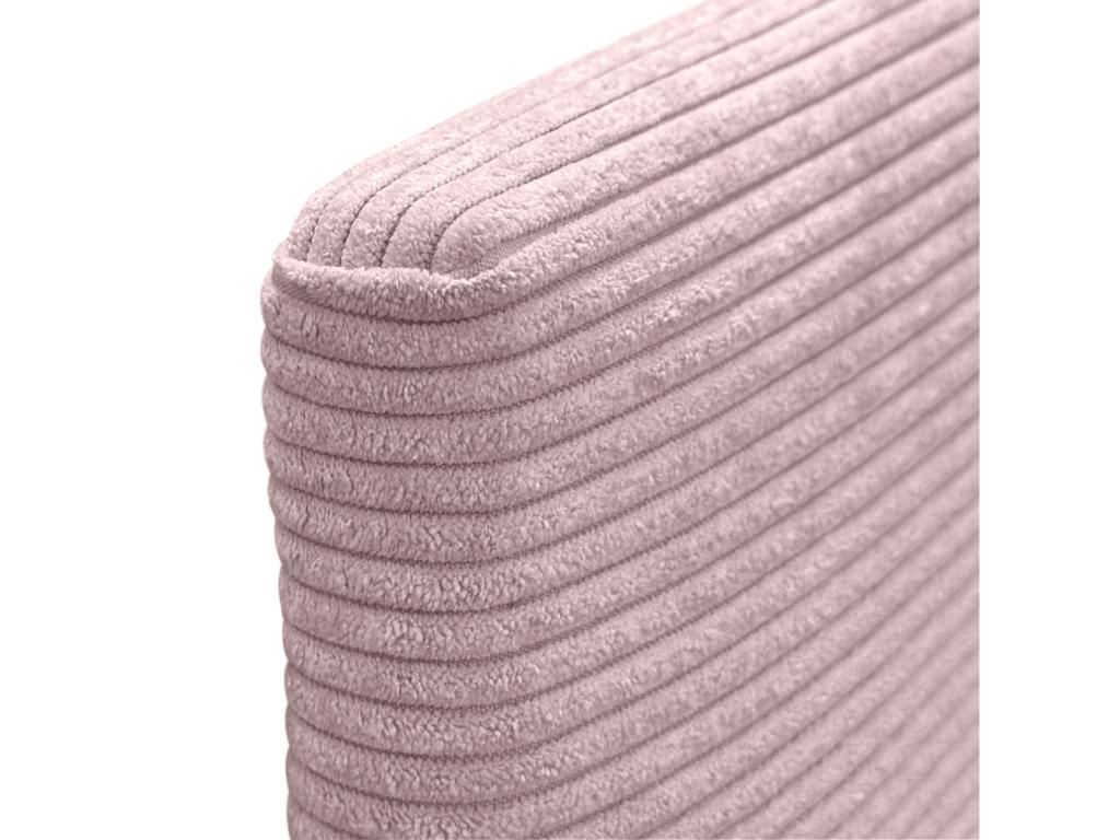 Boislis Tête de Lit Velours Côtelé Uni 145x105 avec Pieds de Lit 120/135/140 - Rose Pâle PJWF51541
