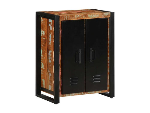 Buffet multicolore 55x35x70 cm bois massif récupération KXTU39060